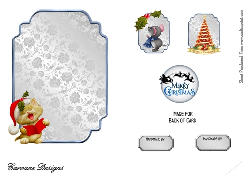 Matching blank insert sheet for the design sheet - Christmas Fantasia 3
