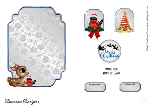 Matching blank insert sheet for the design sheet - Christmas Fantasia 4