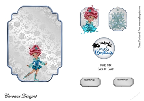 Matching blank insert sheet for the design sheet - Christmas Fantasia 5