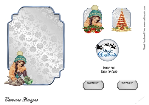 Matching blank insert sheet for the design sheet - Christmas Fantasia 6