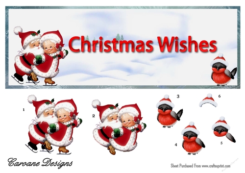Christmas DL Topper 1 - 11x4 inch topper with decoupage