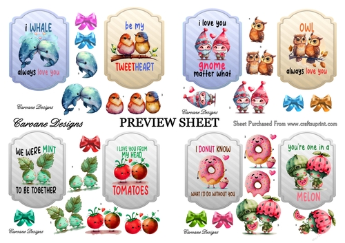 10 Sheet Valentine Bumper Kit 4 - Card fronts, decoupage, inserts, and greeting boxes
