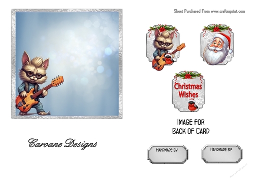 Matching insert sheet for the design sheet - Santa Claus is Coming to Town