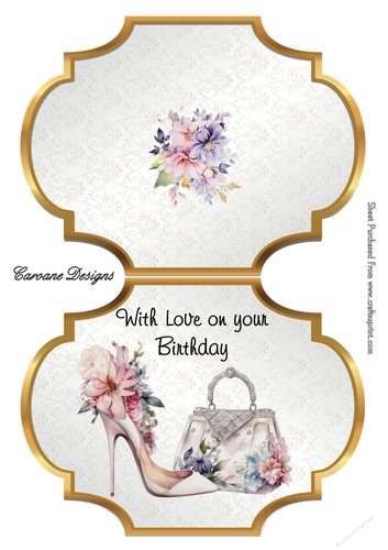 Girly Stuff 3 - Shaped card Mini card kit.