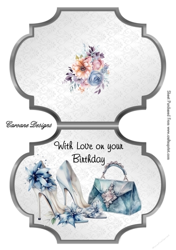 Girly Stuff 4 - Shaped card Mini card kit.