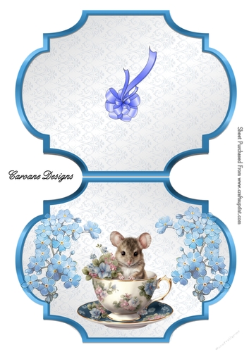 Furries in a Teacup 2 - 2 sheet Mini card kit - without greeting