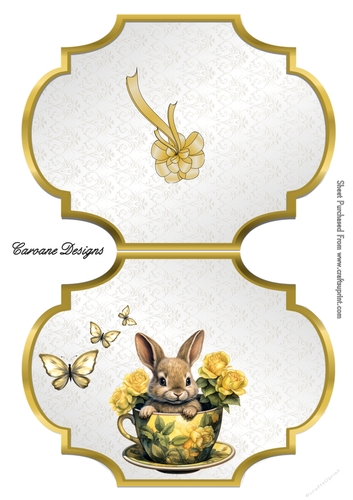 Furries in a Teacup 3 - 2 sheet Mini card kit - without greeting