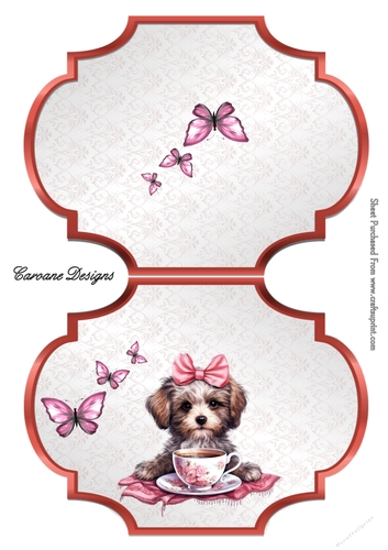 Furries in a Teacup 4 - 2 sheet Mini card kit - without greeting