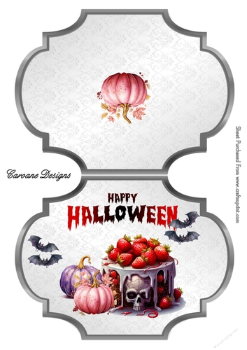Halloween 1 - 2 Page Shaped card kit.