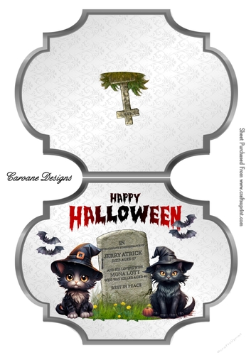 Halloween 4 - 2 Page Shaped card kit.