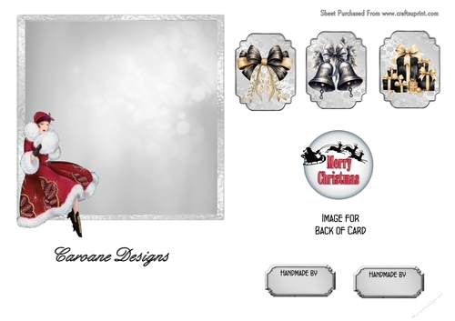 Matching insert sheet for the design sheet - Art Deco Christmas 2