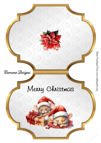 Dreaming of Christmas - 2 Page Shaped card mini kit.