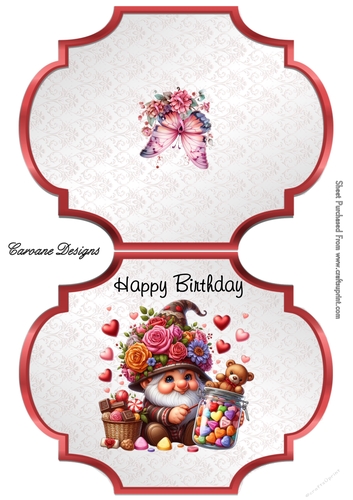 Birthday Gnomes 2 - 2 Page Shaped card mini kit.