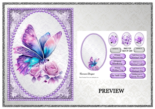 Flowers and Butterflies 4 - 2 Page mini kit.