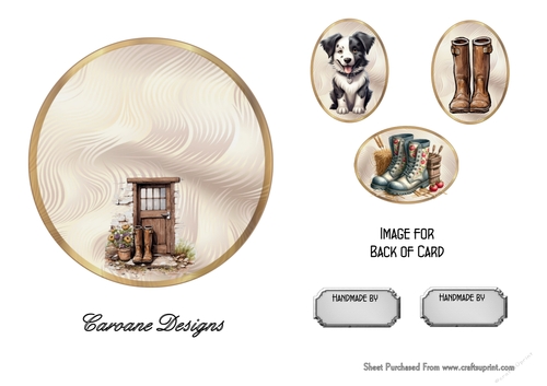 Matching insert sheet for the design sheet - Mans Best Friend 3