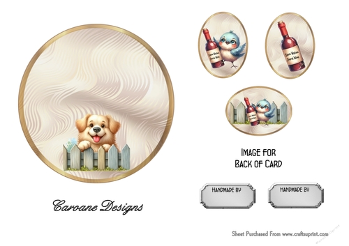 Matching insert sheet for the design sheet - Mans Best Friend 5