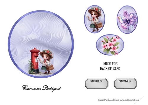Matching insert sheet for the design sheet - Playing Postman 1