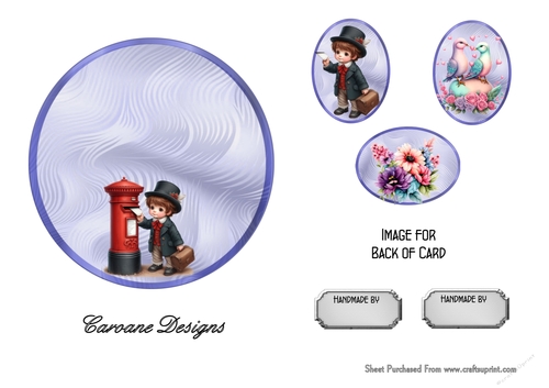 Matching insert sheet for the design sheet - Playing Postman 2