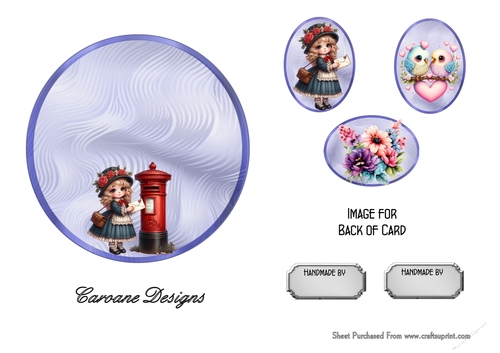 Matching insert sheet for the design sheet - Playing Postman 3