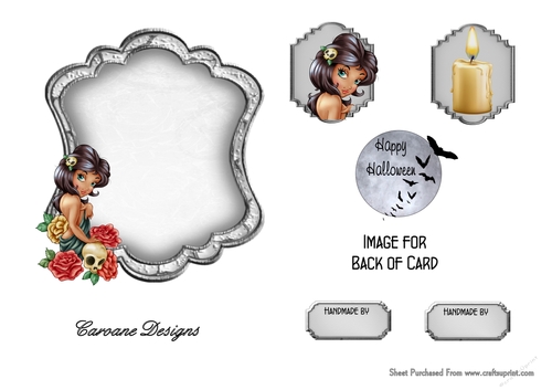 Matching insert sheet for the design sheet - Voodoo Lady