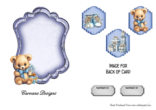Matching insert sheet for the design sheet - First Birthday 2