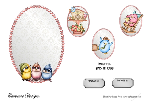 Matching insert sheet for the design sheet - Pretty Birdhouse 4