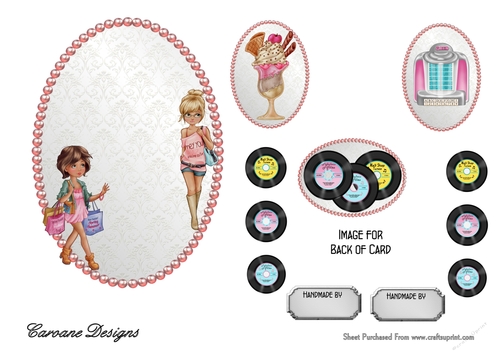 Matching insert sheet for the design sheet - Swinging Sixties 1