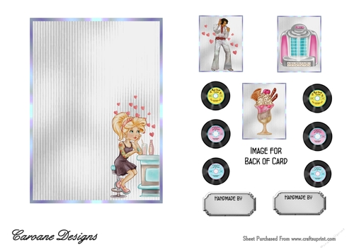 Matching insert sheet for the design sheet - Swinging Sixties 3