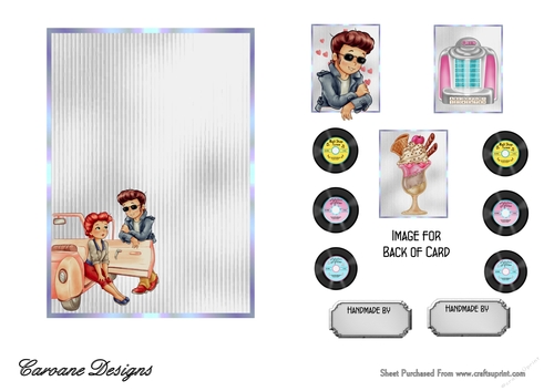 Matching insert sheet for the design sheet - Swinging Sixties 4