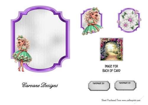 Matching insert sheet for the design sheet - Enchanted Garden 1