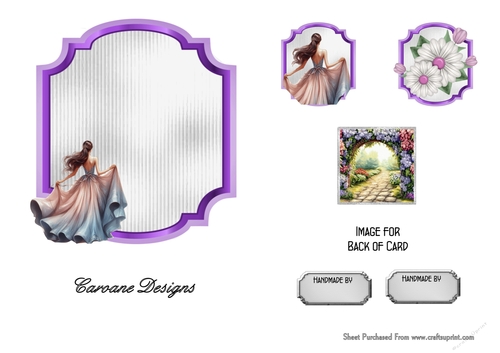 Matching insert sheet for the design sheet - Enchanted Garden 2