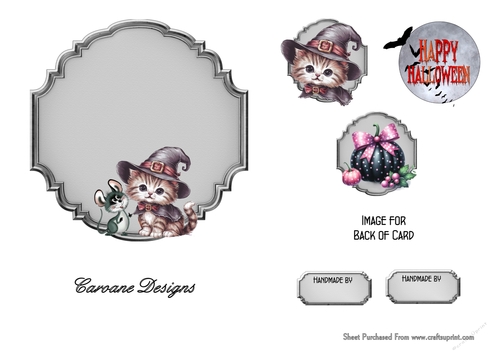 Matching insert sheet for the design sheet - Spooky Halloween 2
