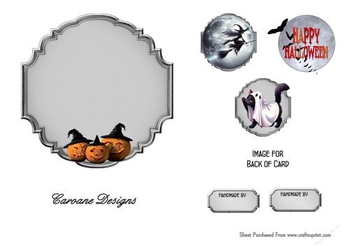 Matching insert sheet for the design sheet - Spooky Halloween 4