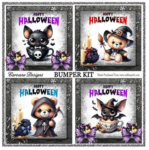 Bewitched Bears and Bats Bumper Kit 60 - 10 page bumper kit
