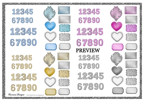 Numbers - 5 page Mini kit