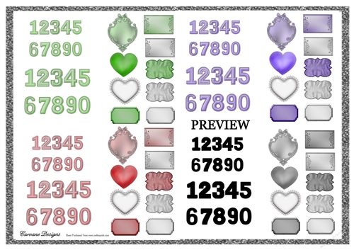 Numbers - 5 page Mini kit