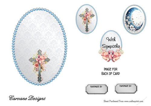Matching insert sheet for the design sheet - Sympathy Crosses 4