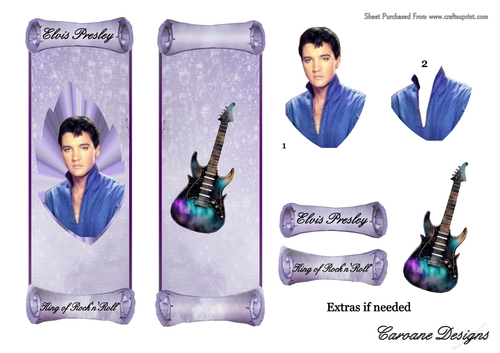 Elvis Bookmarks 4 - with optional decoupage  