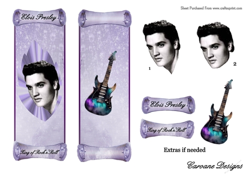 Elvis Bookmarks 5 - with optional decoupage  