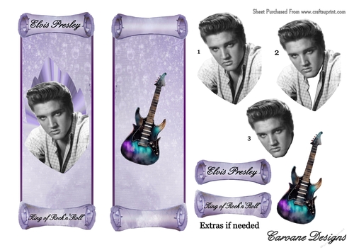 Elvis Bookmarks 7 - with optional decoupage  