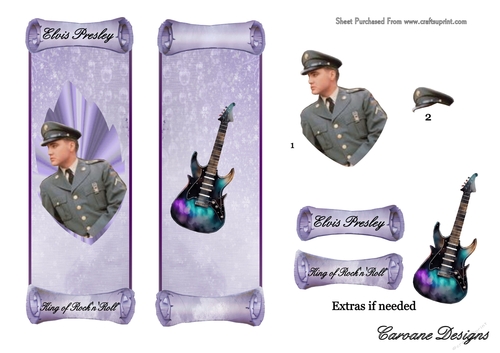 Elvis Bookmarks 9 - with optional decoupage  