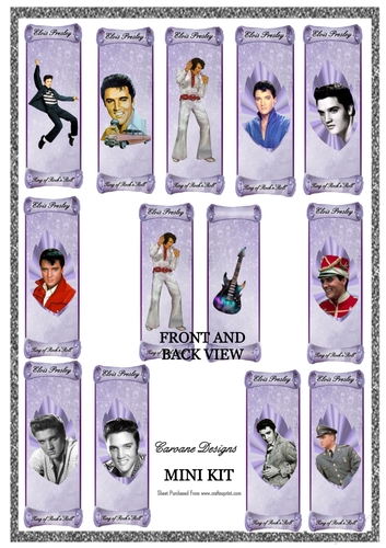Elvis Presley Bookmarks - 12 page Mini kit