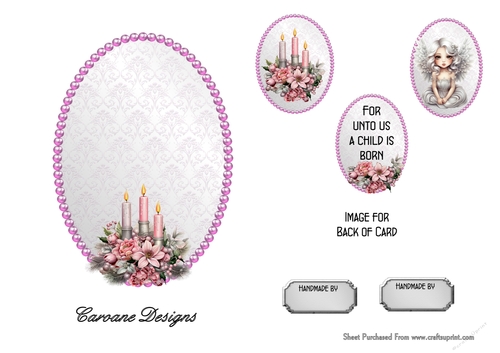 Matching insert sheet for the design sheet - Candles for Christmas 1