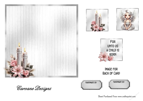 Matching insert sheet for the design sheet - Candles for Christmas 4