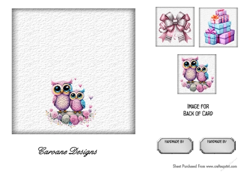 Matching insert sheet for the design sheet - Hootin Owls