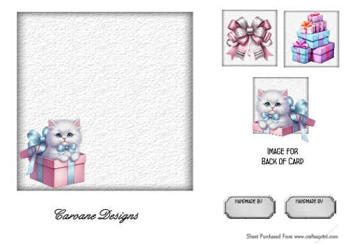 Matching insert sheet for the design sheet - Kitty in a Box