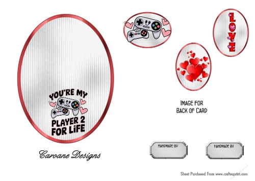 Matching insert sheet for the design sheet - Funny Valentines 6