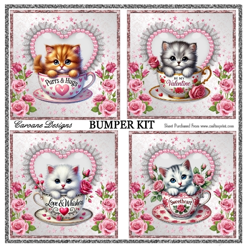 Valentine Kitties -  Bumper Kit 69 - 9 page bumper kit