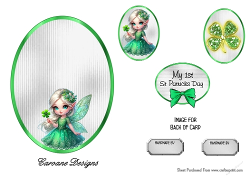 Matching insert sheet for the design sheet - St Patricks Day 3 baby girl version