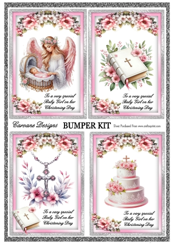Christening Baby Girl - Bumper Kit 75 - 9 page bumper kit